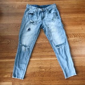 Mossimo Boyfriend Distressed Jeans